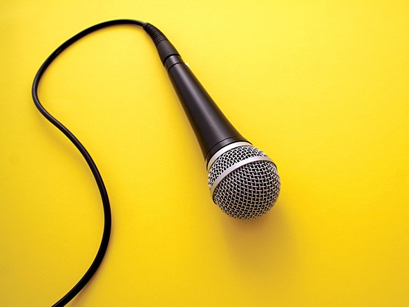 Mic-yellow-background